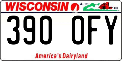 WI license plate 390OFY