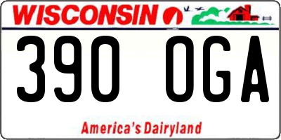 WI license plate 390OGA