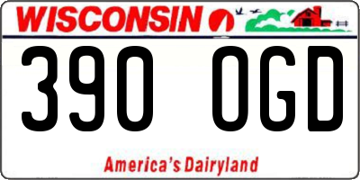 WI license plate 390OGD
