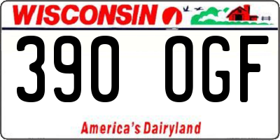 WI license plate 390OGF