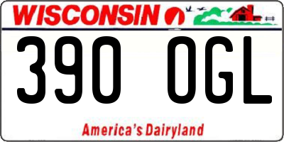 WI license plate 390OGL