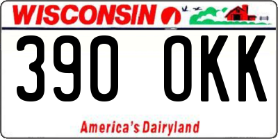 WI license plate 390OKK