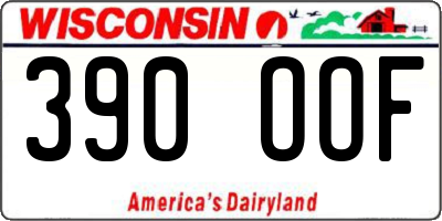 WI license plate 390OOF