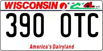 WI license plate 390OTC