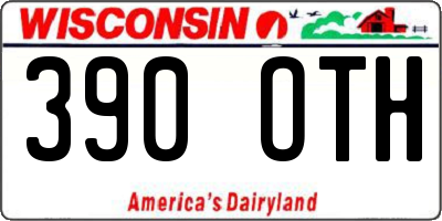 WI license plate 390OTH