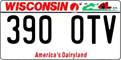 WI license plate 390OTV