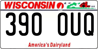 WI license plate 390OUQ
