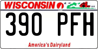 WI license plate 390PFH