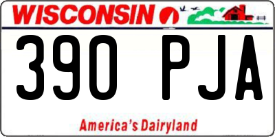 WI license plate 390PJA
