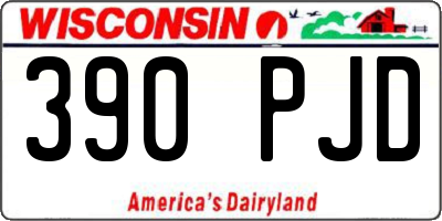 WI license plate 390PJD