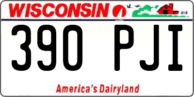 WI license plate 390PJI