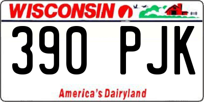 WI license plate 390PJK