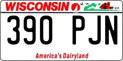 WI license plate 390PJN