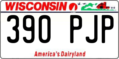 WI license plate 390PJP
