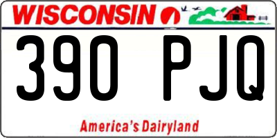 WI license plate 390PJQ