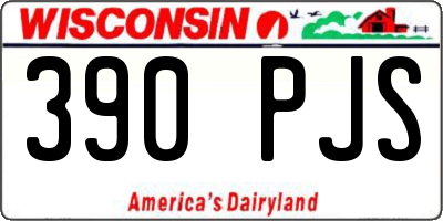 WI license plate 390PJS