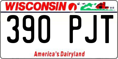 WI license plate 390PJT