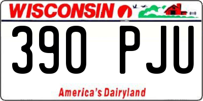 WI license plate 390PJU