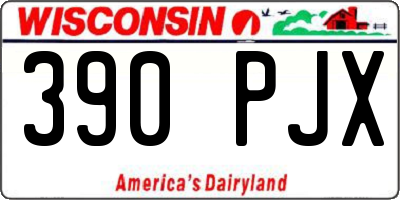 WI license plate 390PJX