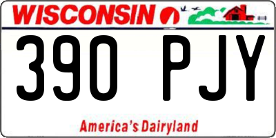 WI license plate 390PJY