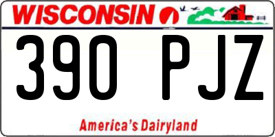 WI license plate 390PJZ