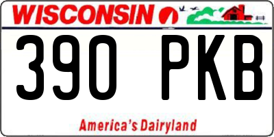 WI license plate 390PKB