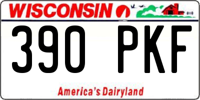 WI license plate 390PKF