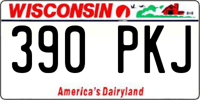 WI license plate 390PKJ
