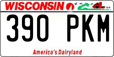 WI license plate 390PKM