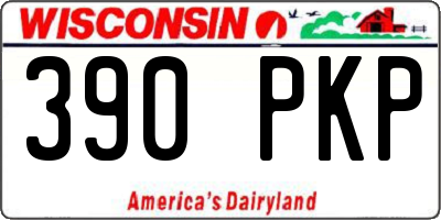 WI license plate 390PKP