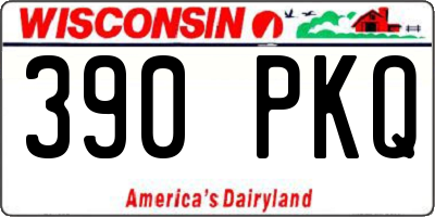 WI license plate 390PKQ