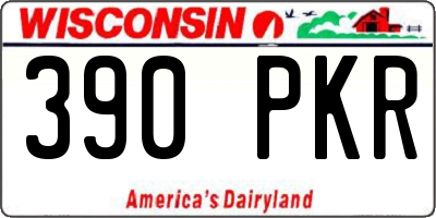WI license plate 390PKR