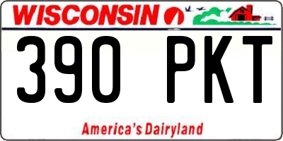 WI license plate 390PKT