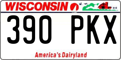WI license plate 390PKX