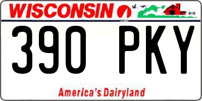 WI license plate 390PKY