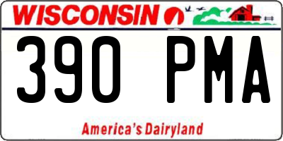 WI license plate 390PMA
