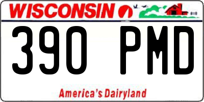 WI license plate 390PMD