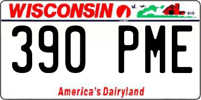 WI license plate 390PME