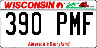WI license plate 390PMF