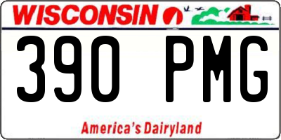 WI license plate 390PMG