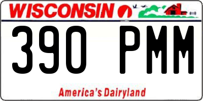 WI license plate 390PMM