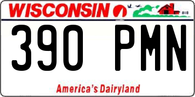 WI license plate 390PMN