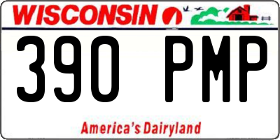 WI license plate 390PMP