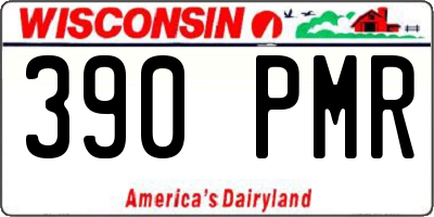 WI license plate 390PMR