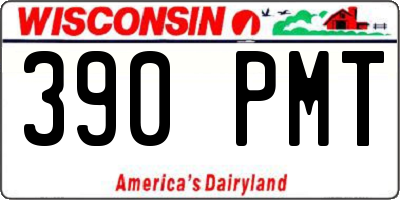 WI license plate 390PMT