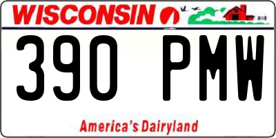 WI license plate 390PMW