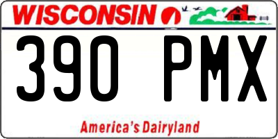 WI license plate 390PMX