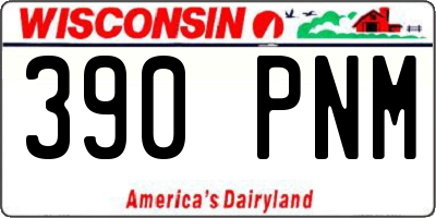 WI license plate 390PNM