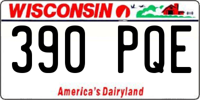 WI license plate 390PQE