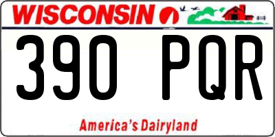 WI license plate 390PQR